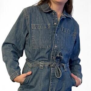 Levis blue denim jumpsuit women's XL